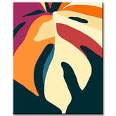 Paint by Numbers Art Painting Colored Flower Leaf